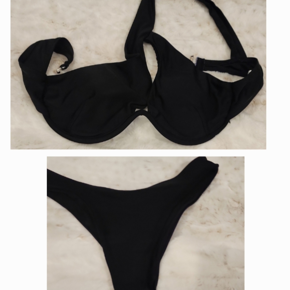 Sleek Black Bikini Set